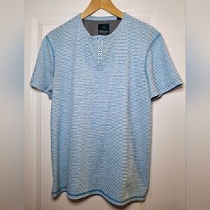 Bruno Milano Supersoft Short Sleeve Striped Henley (M)